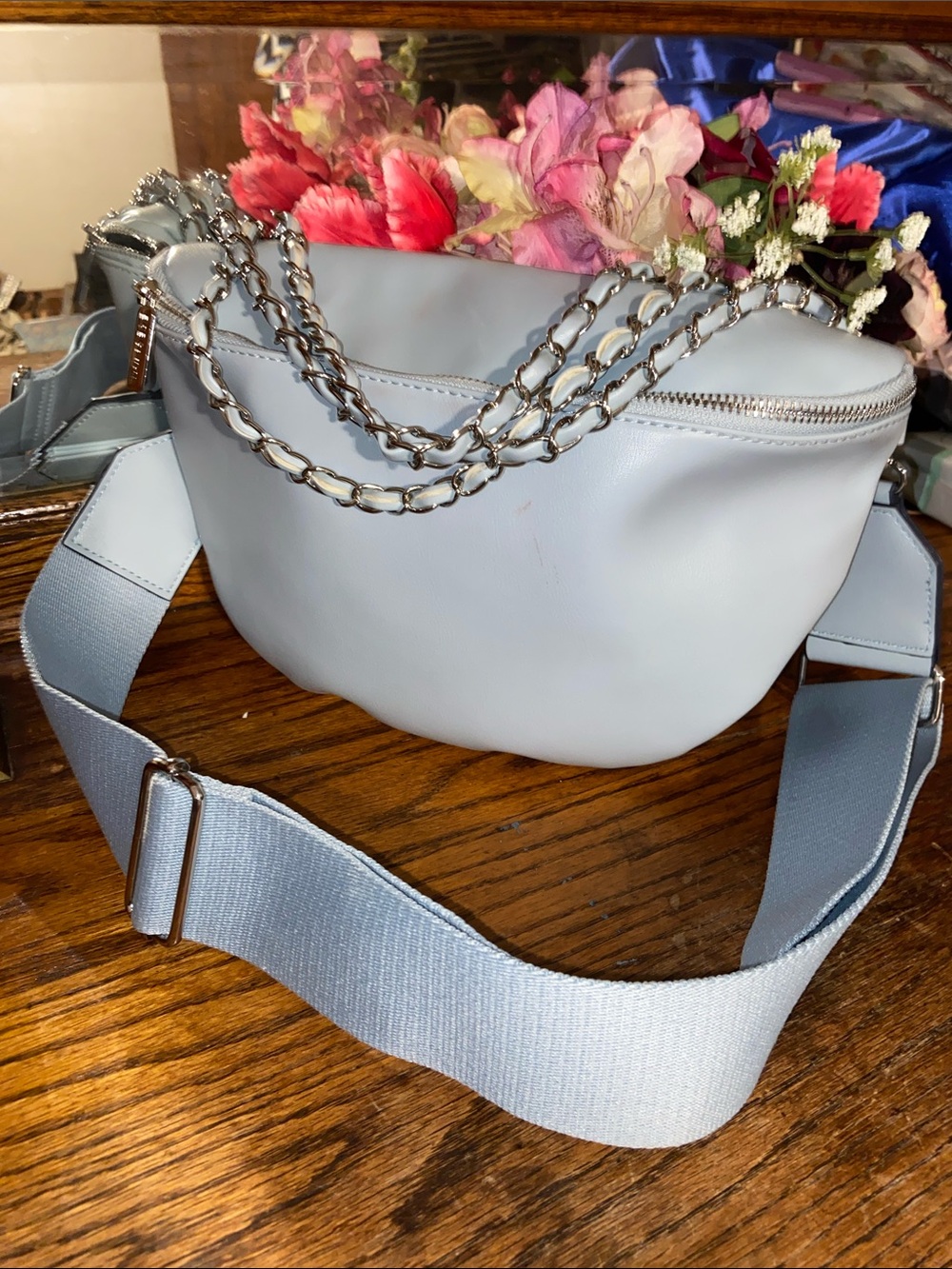 BCBGeneration Light Blue Crossbody Sling Bag